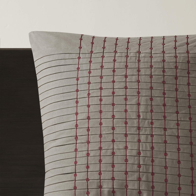 N Natori Pillow Euro Sham  26""x26""  Embroidery Grey - Image 4